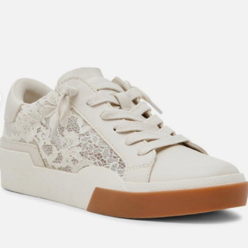 DV by Dolce Vita WMNs Ivory Lace Comfort Memory Foam Cushion Sneaker SZ 7.5 NWOB
